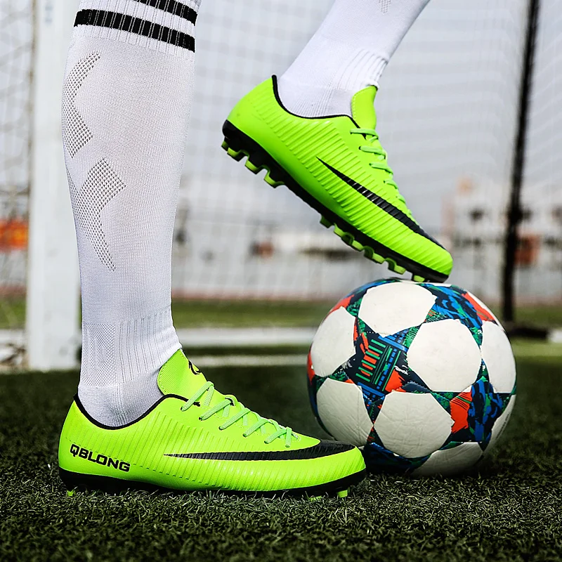 Уличные мужские футбольные туфли для детей и взрослых для мальчиков тренировочные футбольные бутсы подростковые спортивные кроссовки фут...