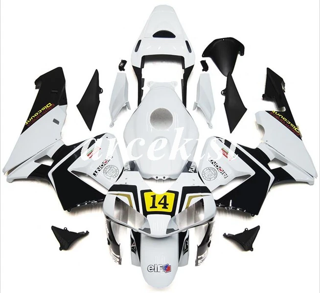 

New ABS Motorcycle Whole Fairings Kit for HONDA CBR600RR F5 2003 2004 03 04 CBR600 600RR Bodywork set Custom Free black white 14