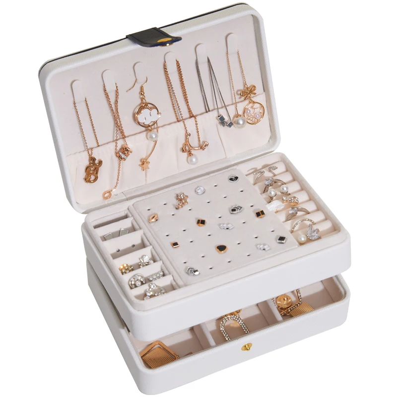 

Шкатулка для ювелирных изделий в Корейском стиле, 2 слоя, 4 цвета