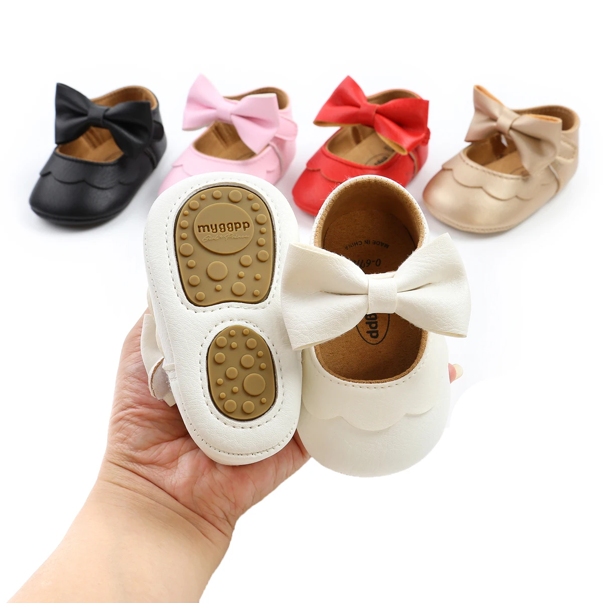 0-18M Baby Infant Girls Flat Shoes Bow Knot Solid First Walker Soft Sole Shoes Newborn Infant Toddler Girls Princess Shoes 0 18m baby infant girls flat shoes bow knot solid first walker soft sole shoes newborn infant toddler girls princess shoes