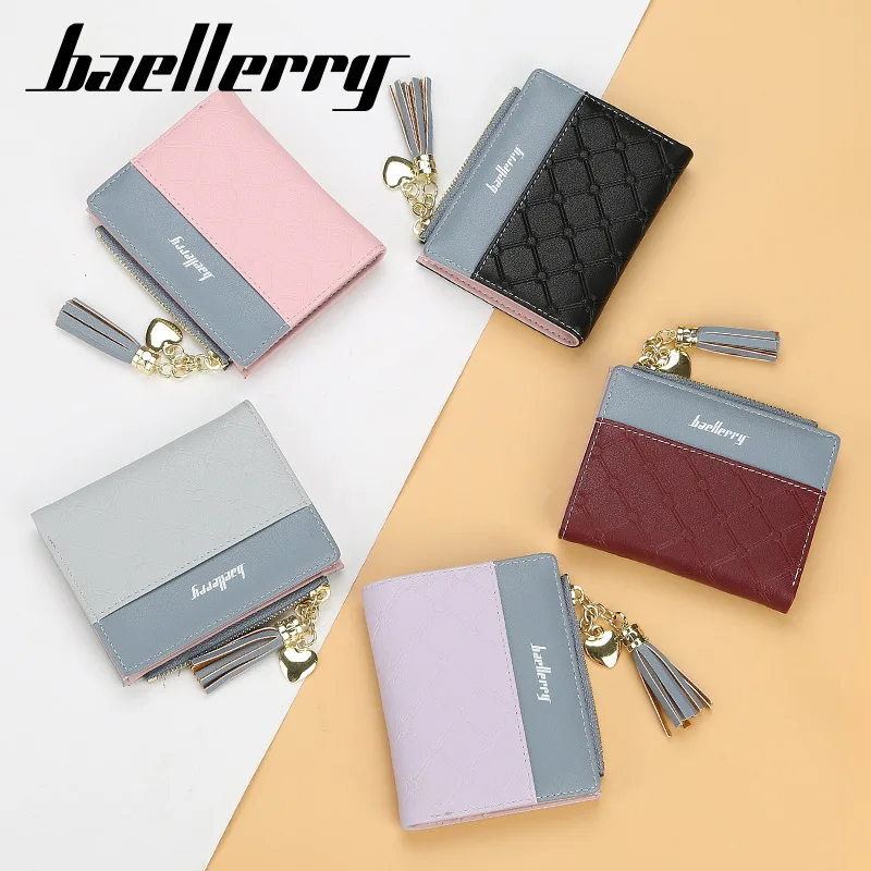 Брендовый кошелек Baellerry для женщин Дамский кожаный бумажник маленький клатч