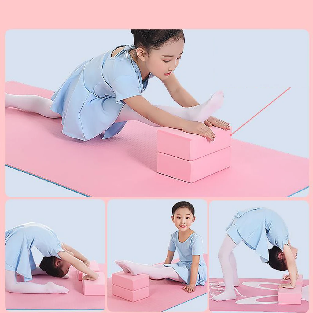 

Yoga Block Stretching Child Dancing Aid Foam Brick Fitness Gym Light Pink Pilates EVA Brick Foam Stretch Sport Gym