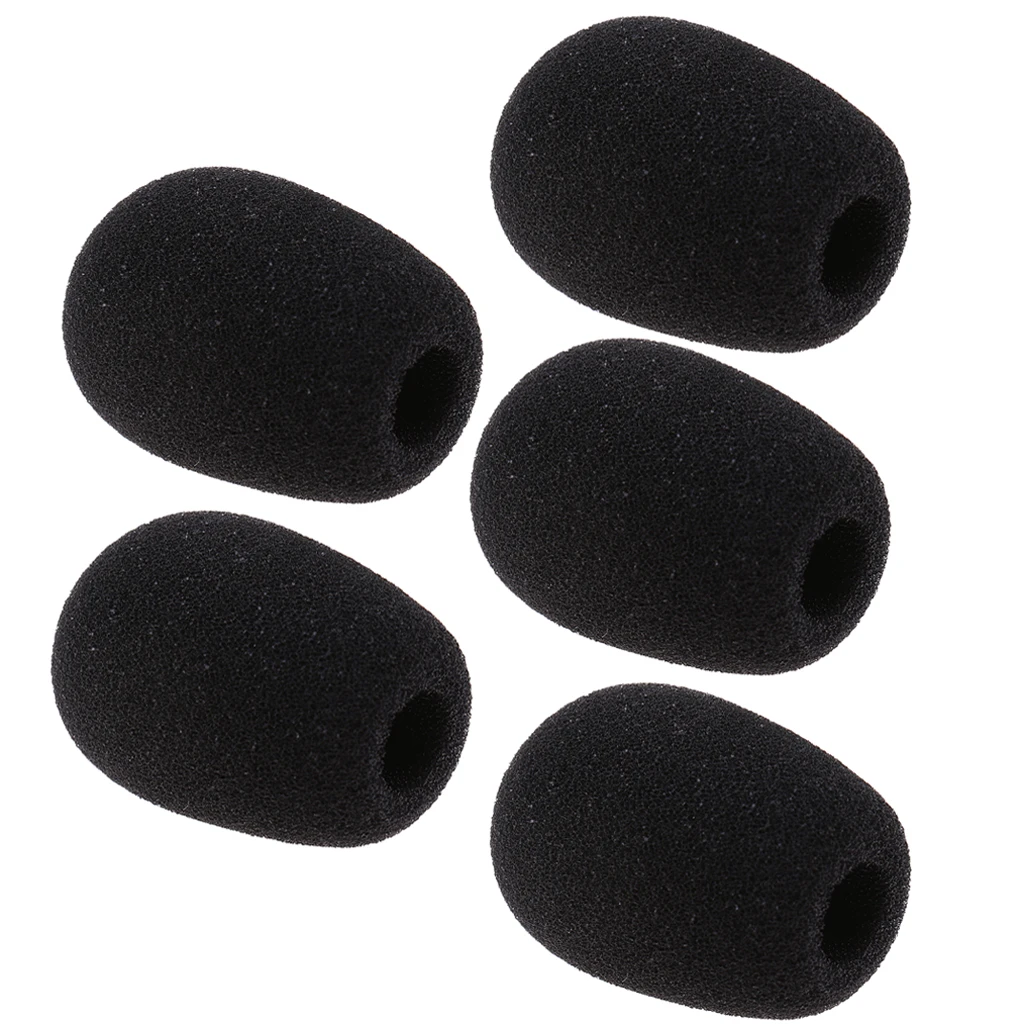 5 Pieces Mini Condenser Microphone Sponge Windshiled Windscreen Mic Cover | Спорт и развлечения