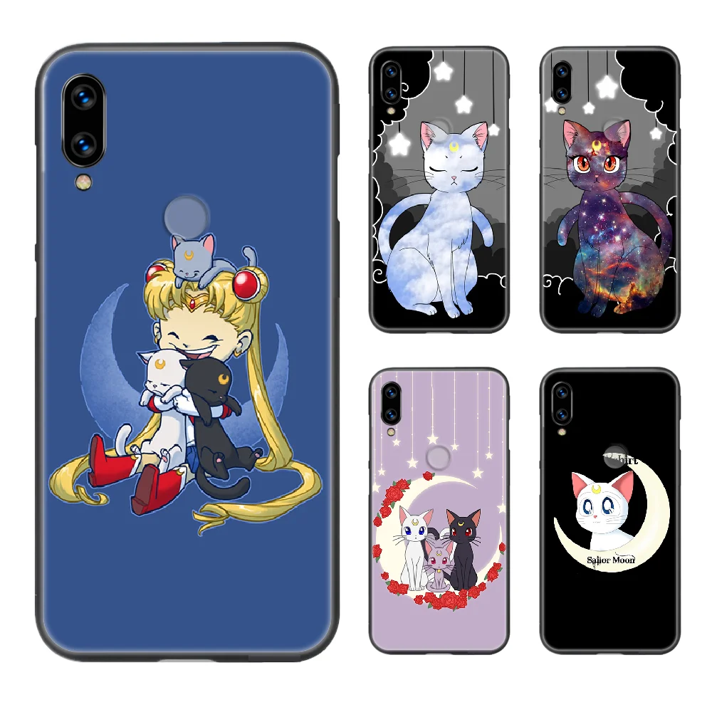 Чехол с котом Сейлор Мун для XIAOMI Redmi 7a 8a S2 K20 NOTE 5 5a 6 7 8 8t 9 9s pro max|Бамперы| |
