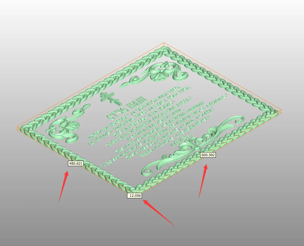 Изогнутые слова панель рельеф 3D модель STL формат файла CNC маршрутизатор резьба