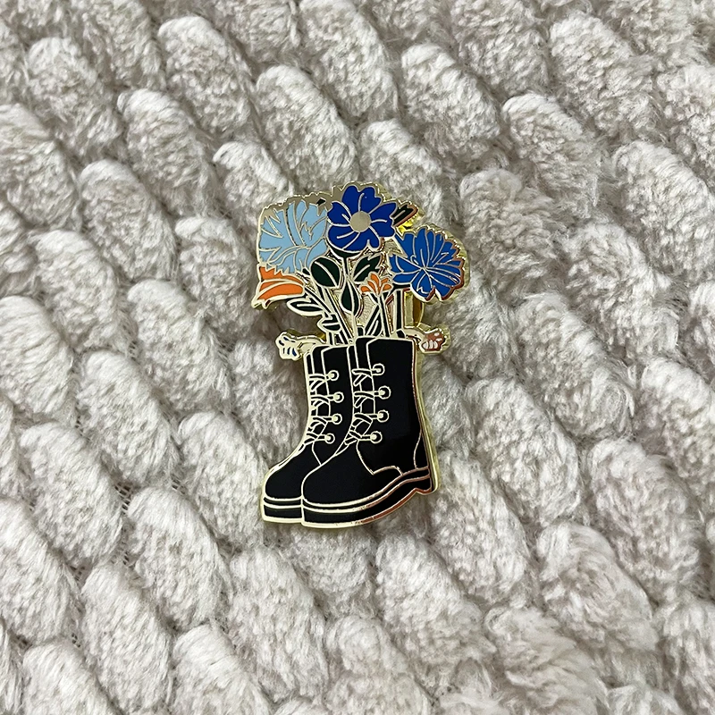 Эмалированная булавка для старой обуви цветочный горшок садовый контейнер в