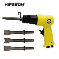 hifenson 120mm air hammer professional handheld pistol gas shovels small rust remover pneumatic tools with 4 chisels set