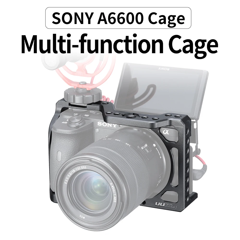 Алюминиевый корпус UURig для камеры Sony A6600 с резьбовым отверстием 1/4 3/8 светильник Ки