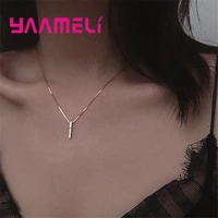 elegant simple stripes pendant necklaces real 925 sterling silver accessories fine jewelry for women birthday party gift