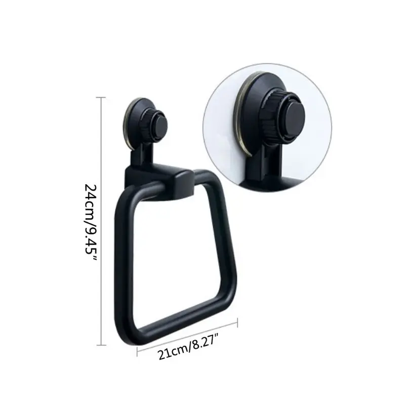 

Vacuum Suction Cup Towel Ring Kitchen Towel Hook Holder Bathroom Storage Shelf