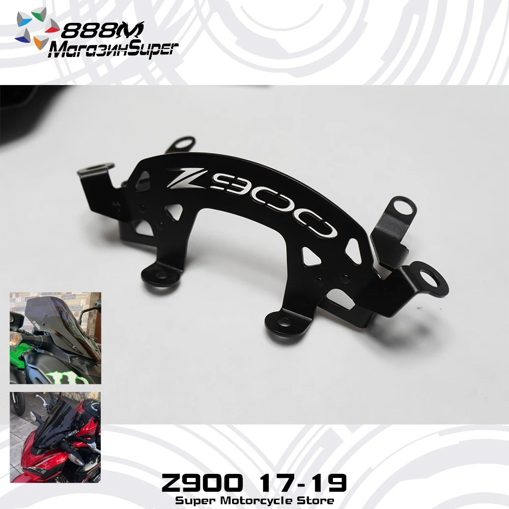

For NINJA Kawasaki Z 900 2017 2018 2019 Motorcycle High Quality Windshield WindScreen Smoke Black Screen W/ Bracket Accessories