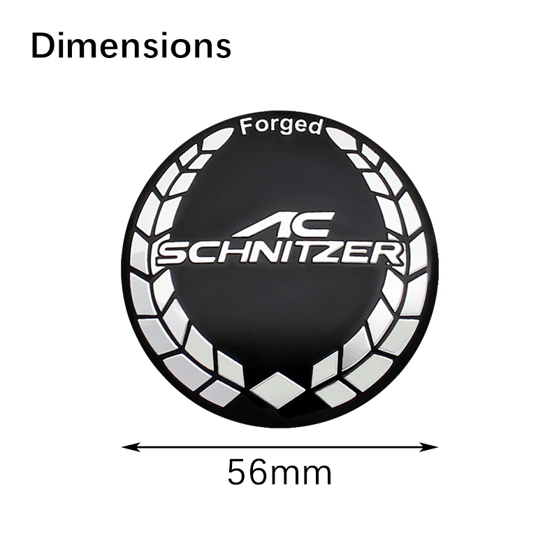 4pcs 60MM Car Refit Emblem Cover Sticker Wheel Rim Center Dust-Proof Hub Cap For BMW AC Schnitzer E46 E39 E90 X3 X6 Accessories - купить по