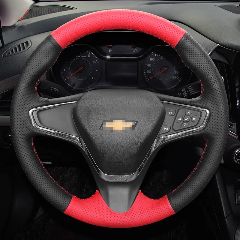

DIY Car Steering wheel cover Sweat absorption leather Hand stitch grips For Chevrolet Cruze AVEO Malibu Captiva TRAX Cavalier