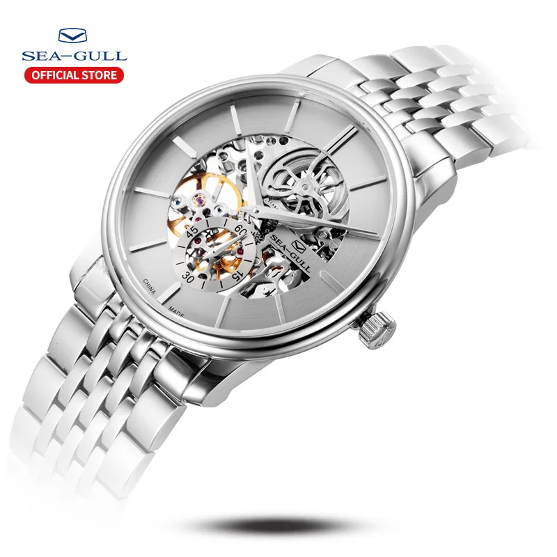 Часы мужские механические водонепроницаемые с сапфировым стальным браслетом 2021