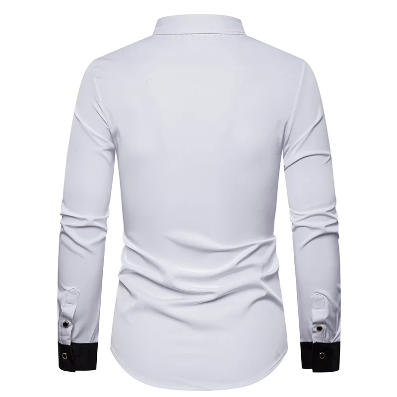 Мужская рубашка Camisa Masculina, модная, стильная, с вышивкой, рубашка с длинными рукавами с вышитыми розами в американском западном стиле