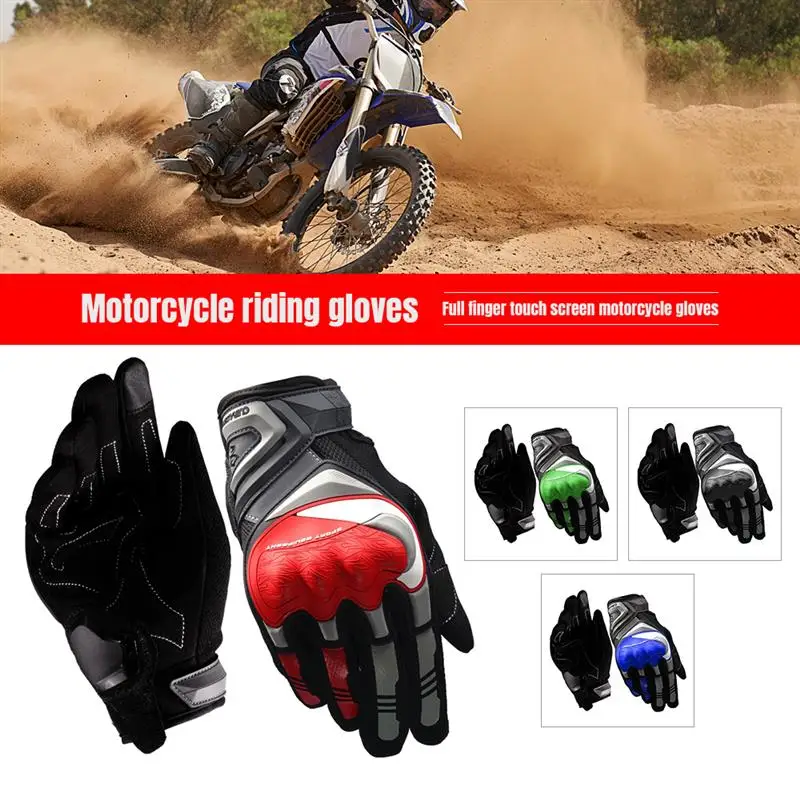 

1 Pair Motorcycle Gloves Touch Screen Breathable Cycling M/L/XL Sport Motorbike Bike Hand Protector Full Finger Gloves
