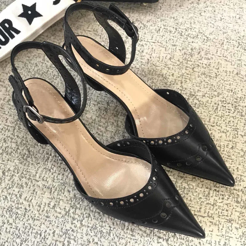 Женские туфли-лодочки из натуральной кожи милые элегантные туфли с острым носком