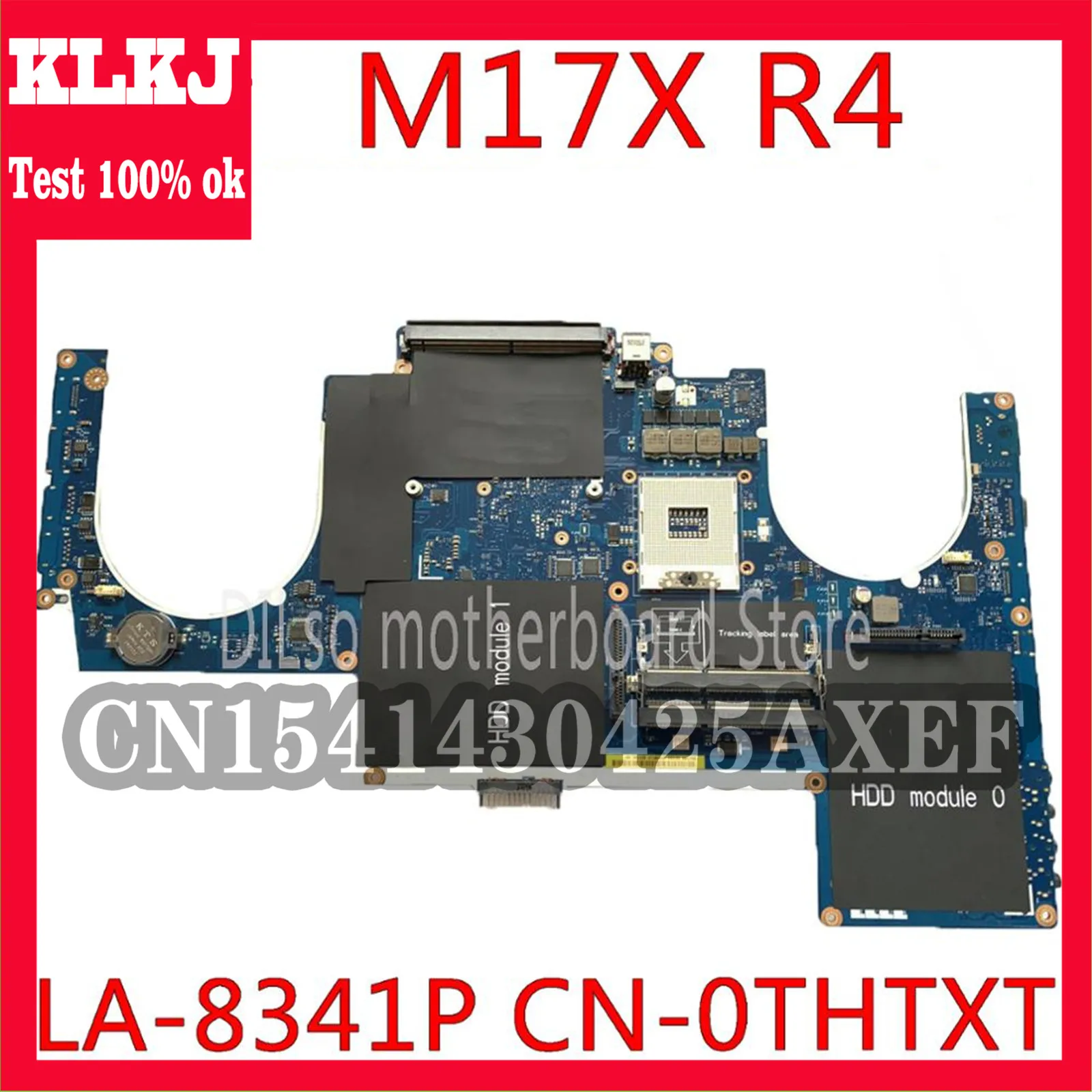 

KLKJ QBR00 LA-8341P Motherboard For DELL Alienware M17X R4 PC Laptop Mainboard CN-0THTXT 0THTXT THTXT DDR3 Original Tested