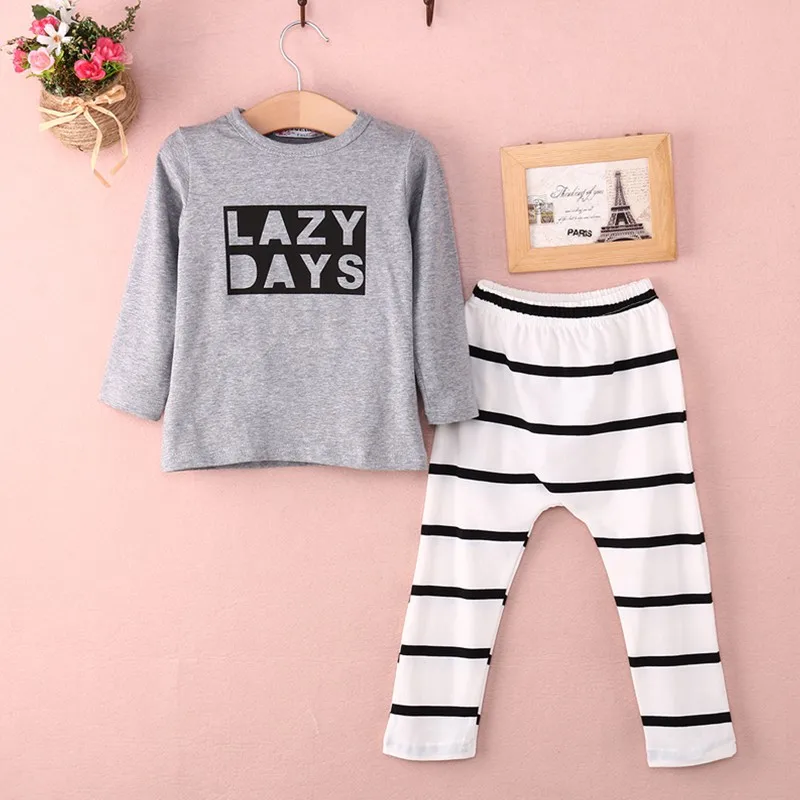 2019 New Products Listed Spring and Autumn Baby Boys 0-2Years Children's Sets Striped stripe Clothing 2PCS |