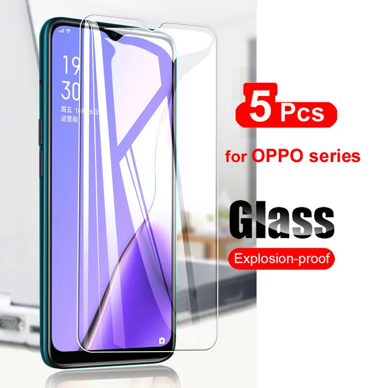 5 шт. для OPPO A5 A9 2020 A52 Защитное стекло экрана закаленное (2020) Защитная стеклянная