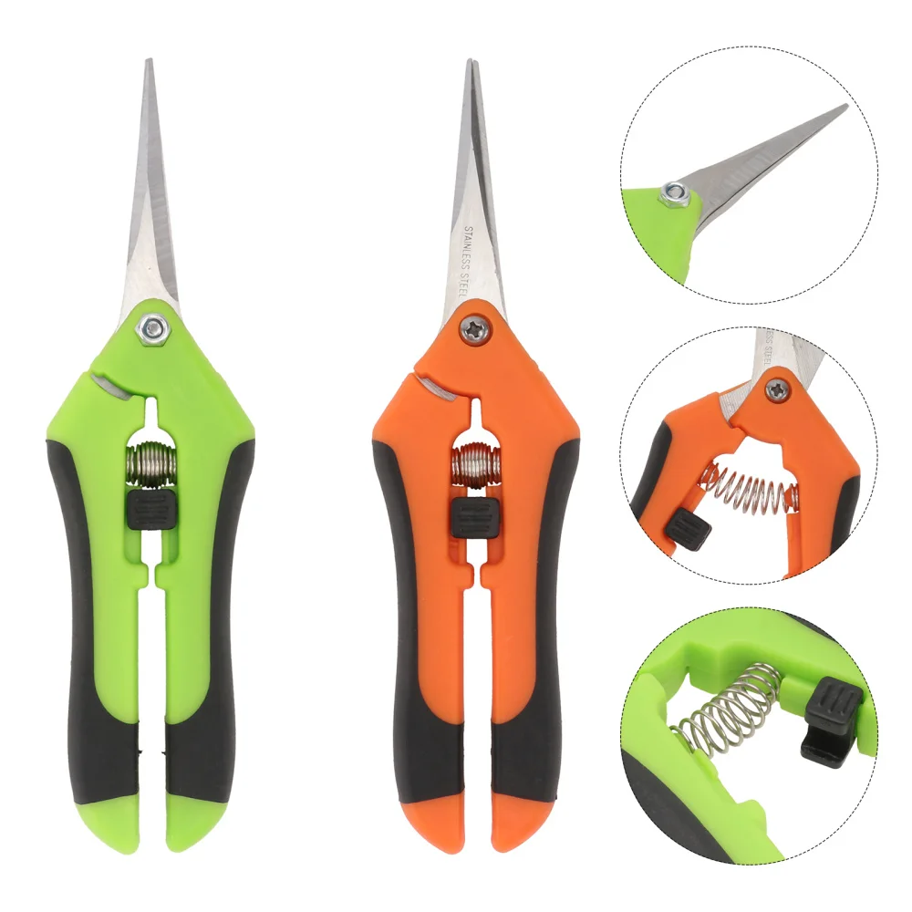 

2Pcs Gardening Pruning Shears Stainless Steel Tree Trimmers Garden Secateurs