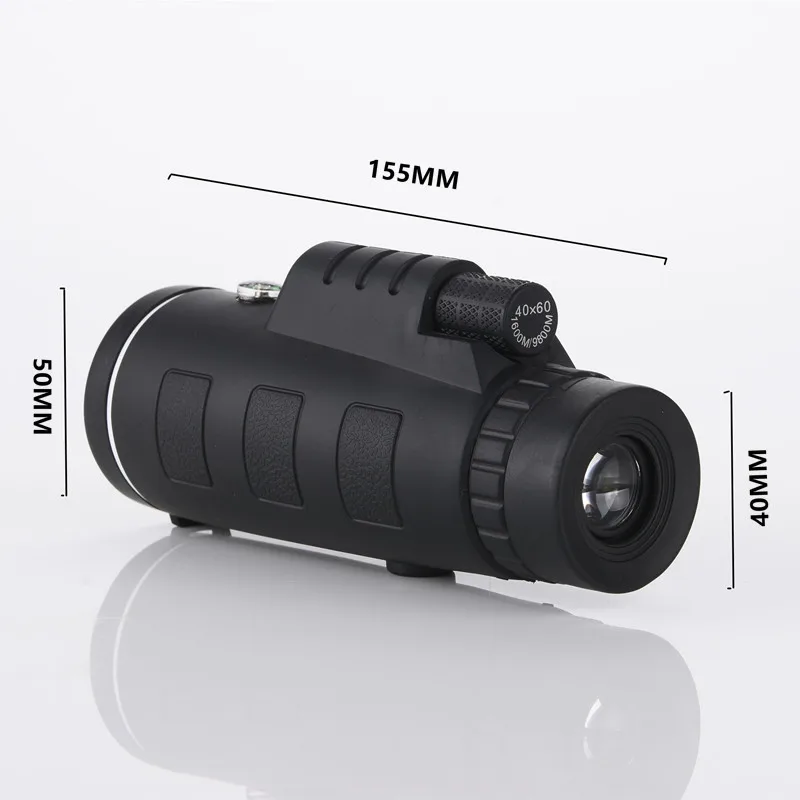 

40X60 Zoom Monocular Telescope Scope BAK4 Prism for Smartphone Camera HD Vision Outdoor Camping Hiking Compass Phone Clip Tripod