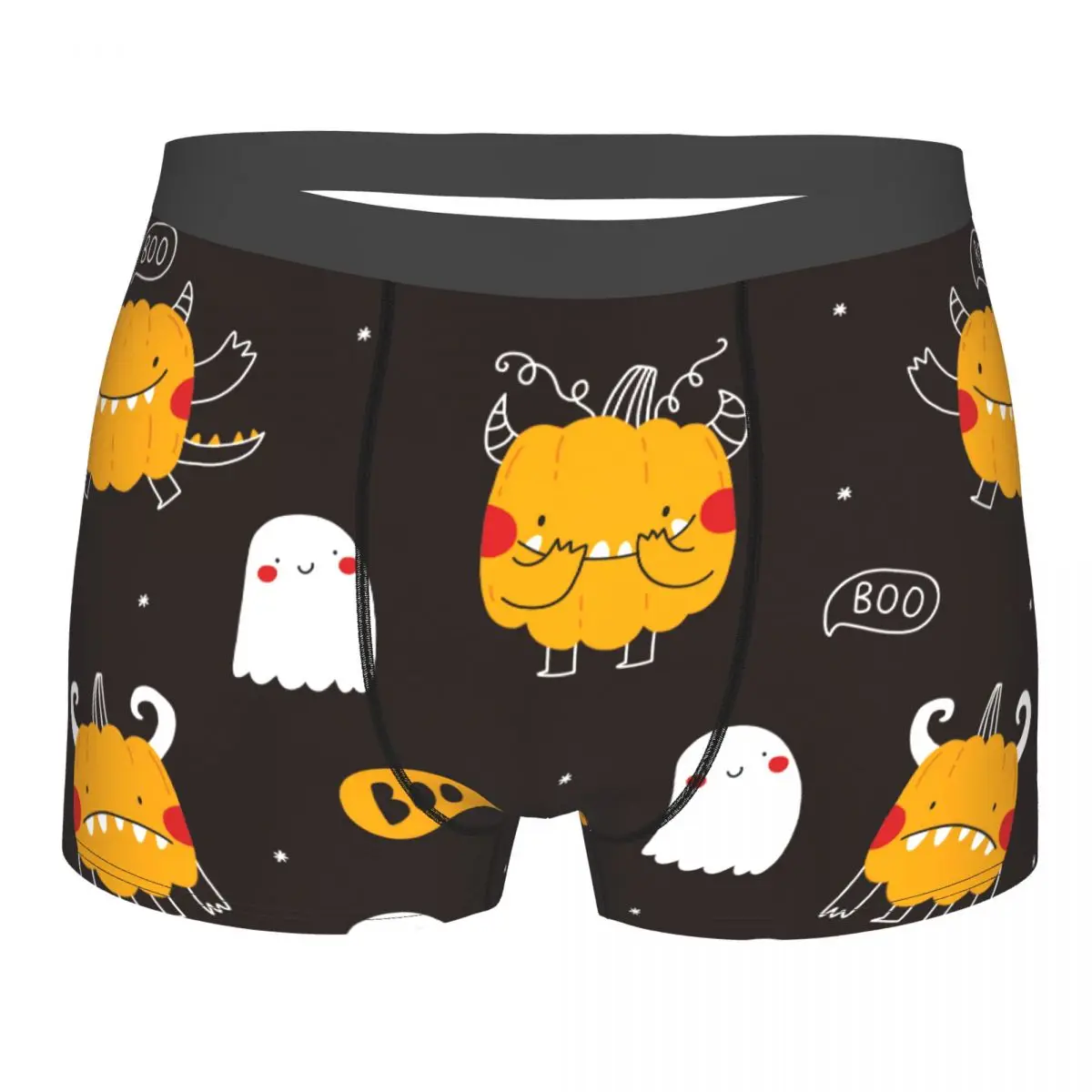 

Halloween Pumpkin Spooky 00 Underwear Funny Cute Trenky Print Trunk Polyester Sublimation Teen Boxer Brief