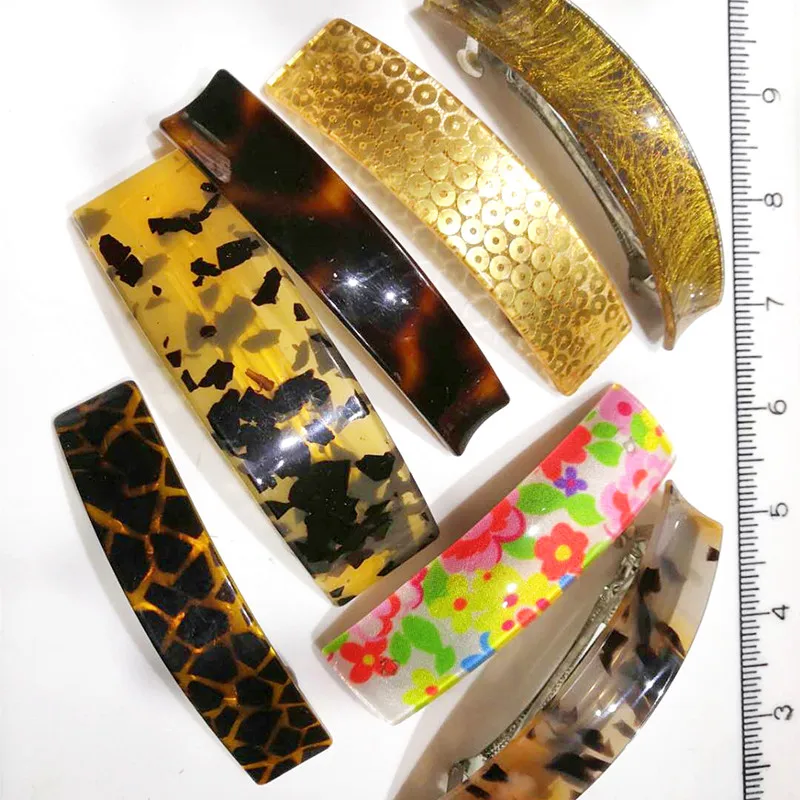 2020 французские толстые заколки для волос модные ручной работы из ацетата Стразы