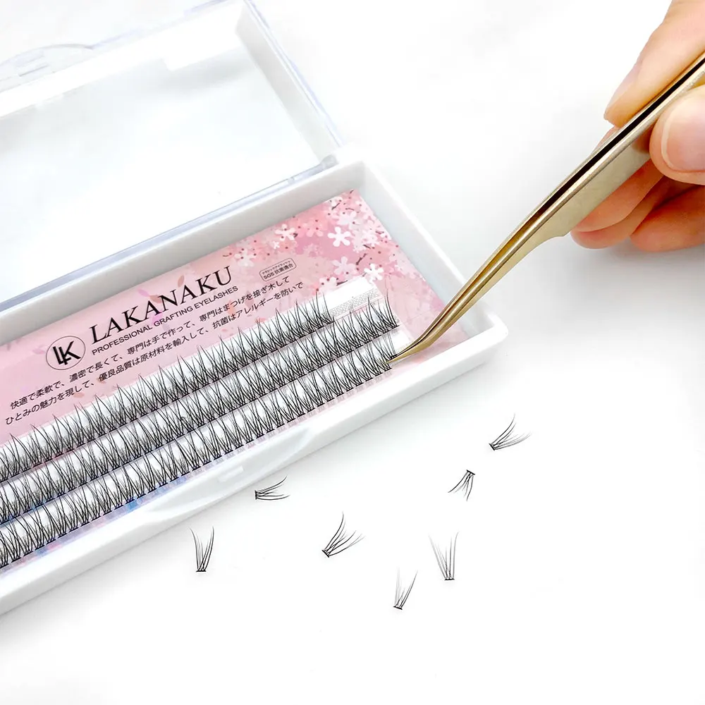

Abonnie Black Matte Lash Tufts Soft Natural Cluster Eyelashes Extension 0.07 8-12 False Individuals Eyelashes Vendor Cilios