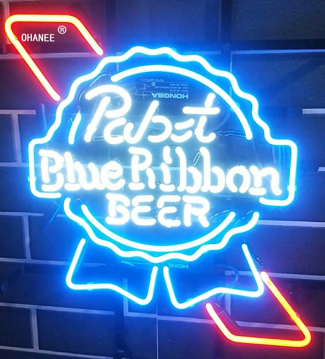 Неон на заказ для Pabst неоновая лампа с синей лентой пива настоящее неоновое