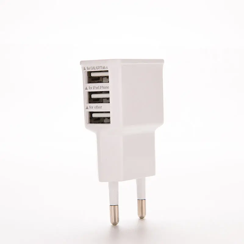 Для iPhone 6 5S 5 4S для Samsung Galaxy S5 S6 S7 3-port USB адаптер питания 5V 2A EU Мульти зарядное