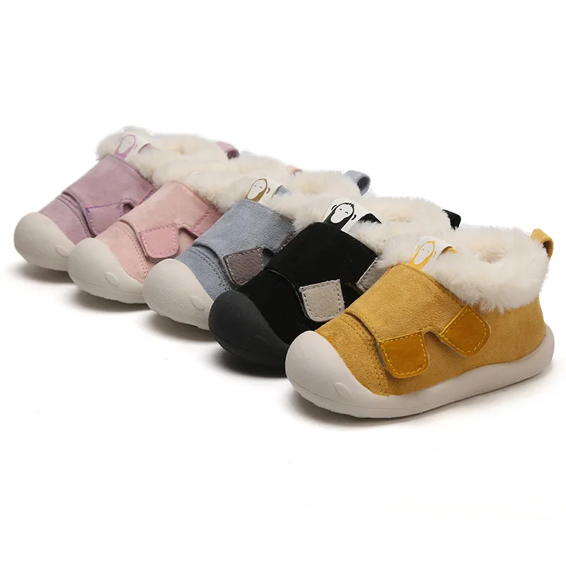 

Baby Cotton Shoes Female 01-3-4 Years Old Baby Toddler Shoes Soft Bottom Boys Winter 2021 New Plus Velvet Shoes