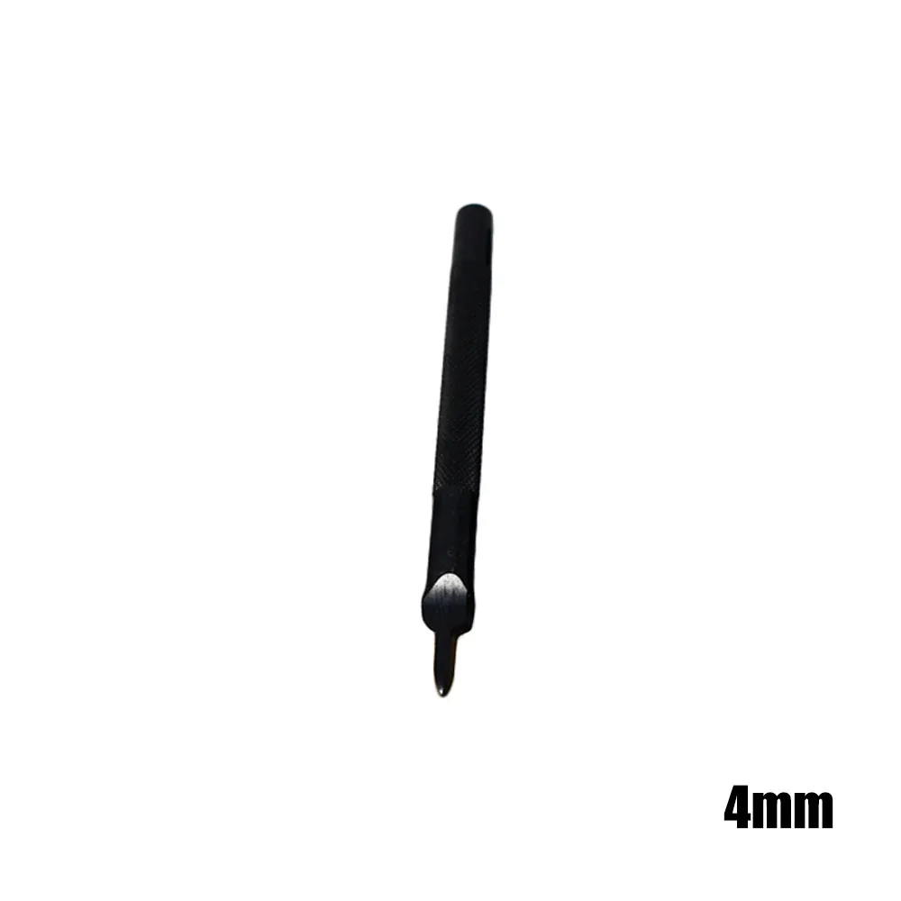black 4mm 1 tooth Кожаная фурнитура перфорационный инструмент 1/2/4/6 зубец Hole кроя прошитой расстояние между отверстиями буровая установка DIY кожа ремесленных инструментов - Цвет: black 4mm 1 tooth