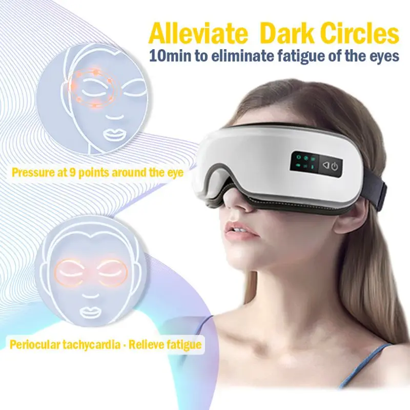 

Foldable Eye Massager Air Pressures Fatigue Relieve Vibration Hot Compress Tool