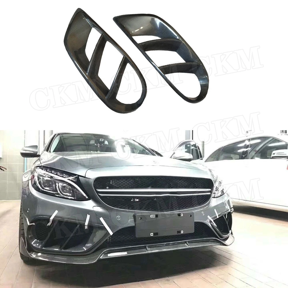Передний бампер из углеродного волокна для C43 AMG Крышка вентиляционного