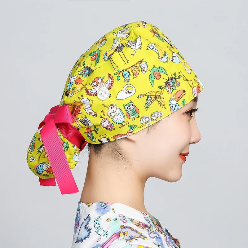 Женские шапки-скрабы ленточная повязка-бандаж головные уборы с принтом для