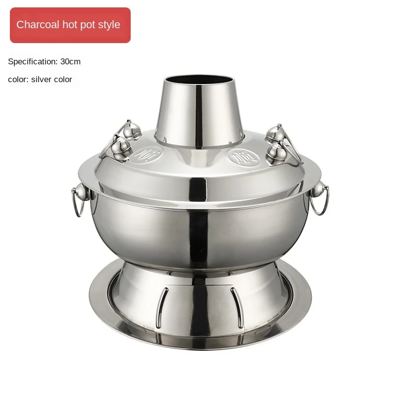 

Imitation Copper Hot Pot Home Classical Large Capacity Electric Charcoal Dual-use Sturdy And Durable Anti-scalding Easy To Clean