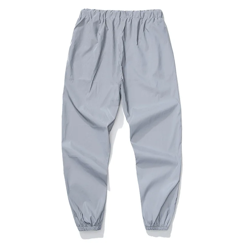 

During the spring and autumn 2019 men reflective haroun pants pants elastic waist hip hop bunch of feet