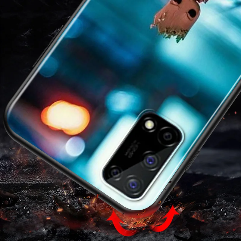 

Marvel Super Hero Avengers Groot For Huawei Honor V30 30S 30i 30 20E 20i 20S 20 Lite Pro Plus Soft TPU Silicone Black Phone Case