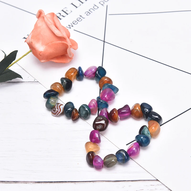 Браслет с бусинами из натурального хрустального камня | Украшения и аксессуары