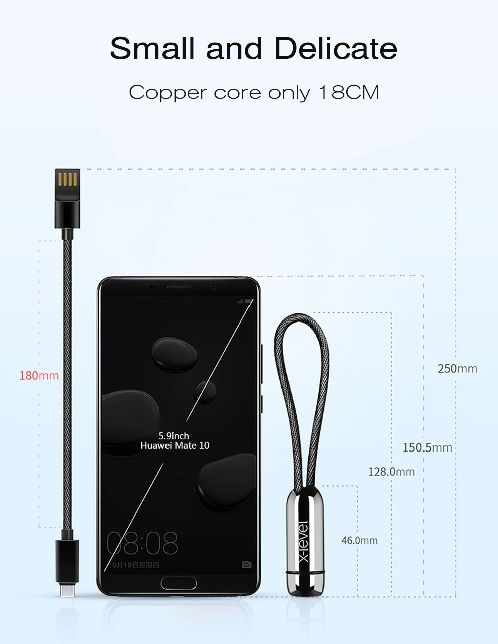 Usb type C кабель для быстрой зарядки Быстрая зарядка портативный короткий мини samsung