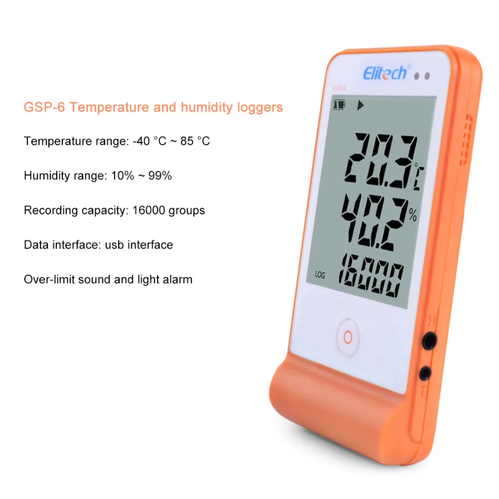 Высокоточный Цифровой термометр гигрометр регистратор данных RC-4/4HC/5/5 +/GSP-6