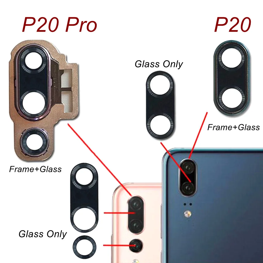 Стекло для объектива задней камеры Huawei P20 Lite Pro стекло с рамкой держателем Безель