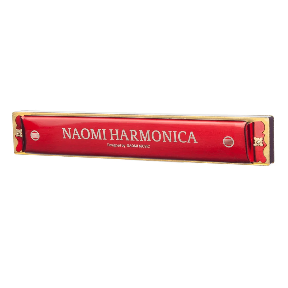 NAOMI 24 Holes Flexible Tremolo Harmonica Key of C Stainless Steel Mouth Organ Harmonicas with Case Wind Instrument | Спорт и
