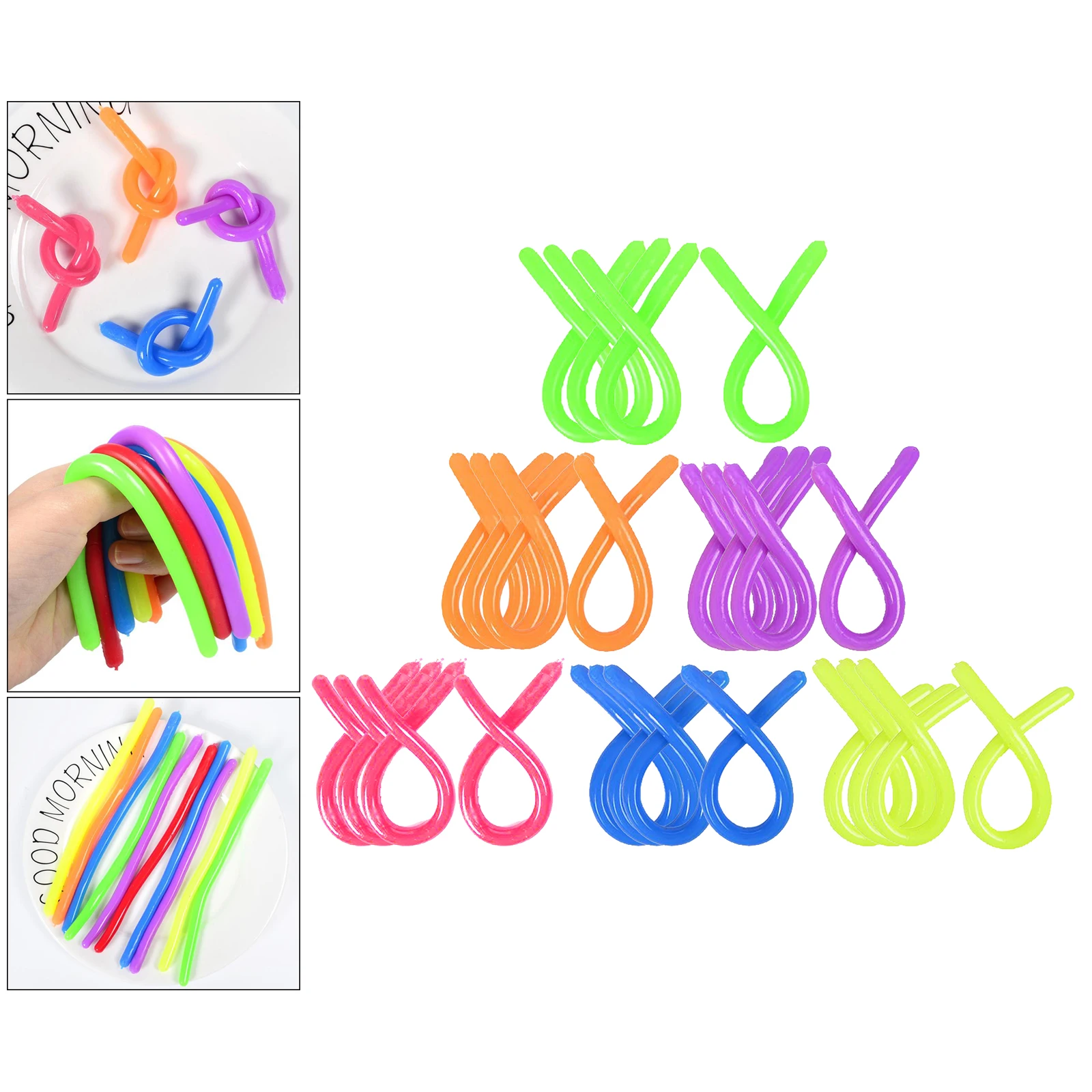 

Soft Stretchy String Fidget Neon Kids Decompression Sensory Toy