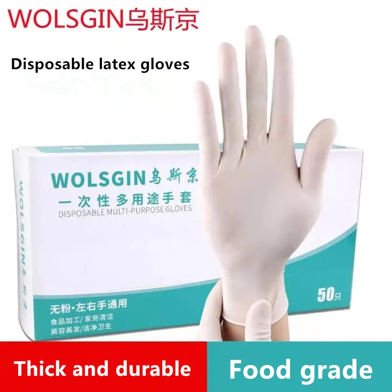 

Latex Disposable Gloves Dust-free Splash Oily Natural Latex Gloves Household Cleaning Gloves Beauty Salon
