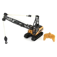 huina 1572 15ch rc alloy crane 114 2 4ghz engineering movable latticed boom hook mechanical truck toy car with sound light
