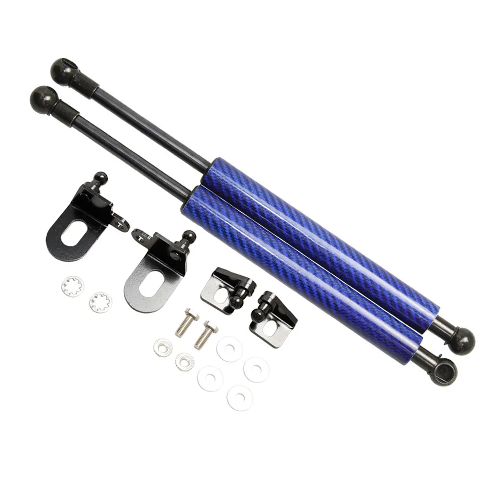 Blue carbon fiber Для Toyota Alphard/Vellfire 20 серии 2008- 2x передний капот изменить углеродное волокно газовые стойки Лифт поддержка амортизатор - Color: Blue carbon fiber