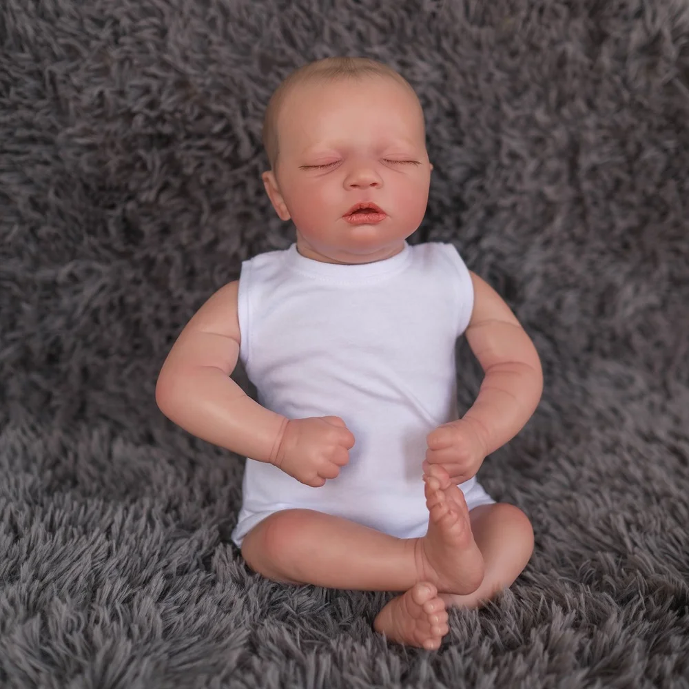 

48CM Reborn Doll Skya Newborn Sleeping Baby Dolls Handmade 3D Skin with Genesis Paint Multiple Layers Veins Doll Bonecas Bebe