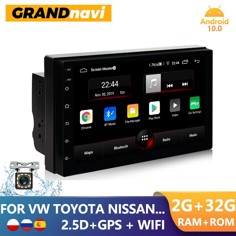 grandnavi 2din android gps car radio 2 5d touch screen car multimedia player navigation autoradio 2din for toyota nissan hyundai free global shipping